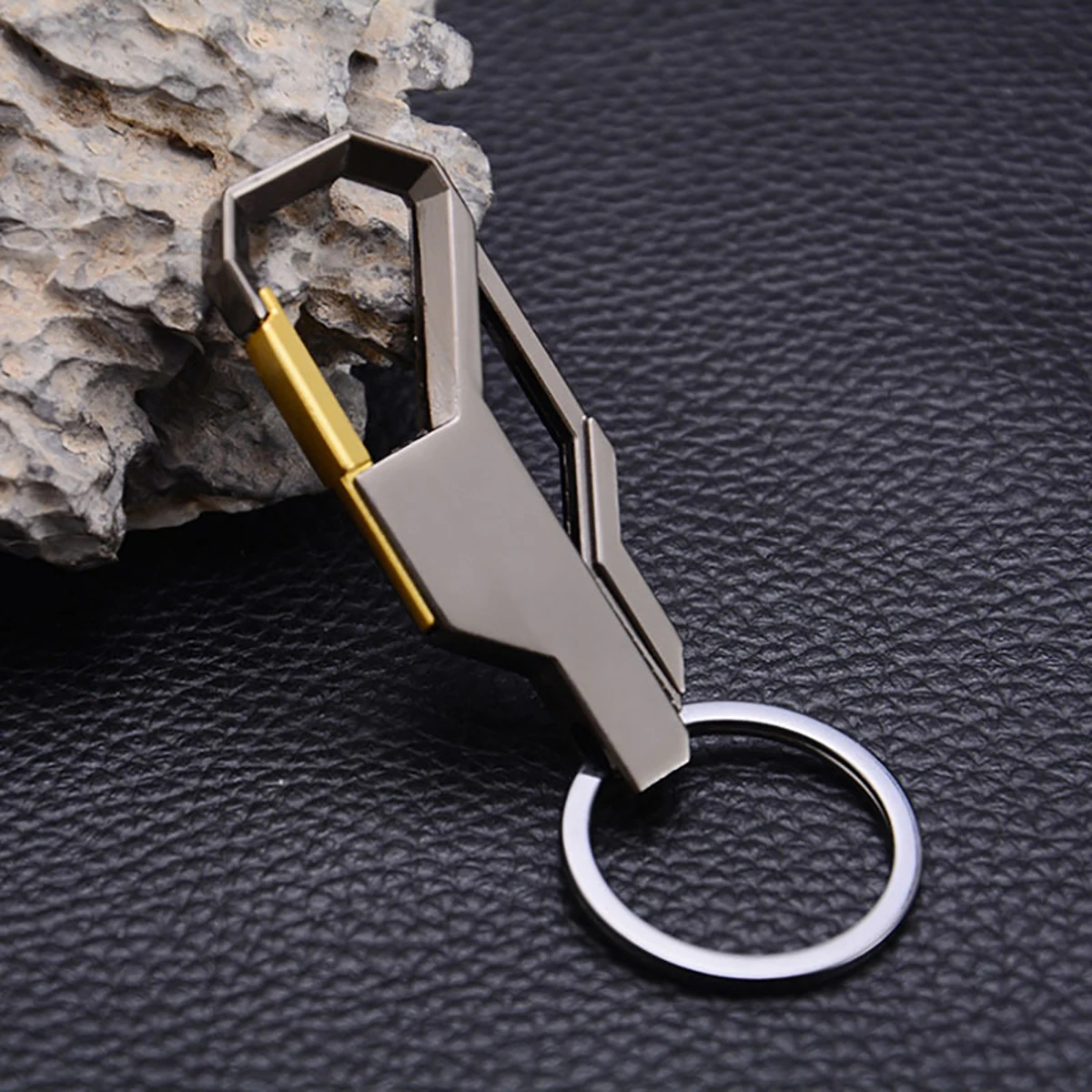 3 Color Key Chain Key Ring Silver Color Metal Inlay Keychain for Classic Men Car Key Chain Romantic Gift for Man Women