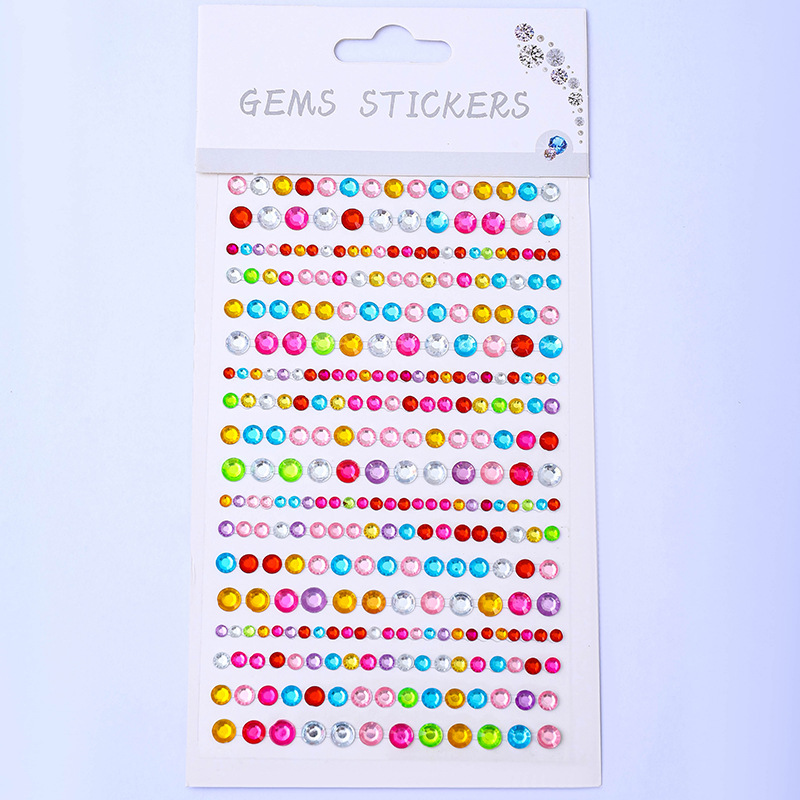 音楽祭パーティーフェイスジュエリー装飾ラインストーンクリスタル子供のおもちゃ DIY ダイヤモンドステッカーアイメイク自己粘着ネイル Sti