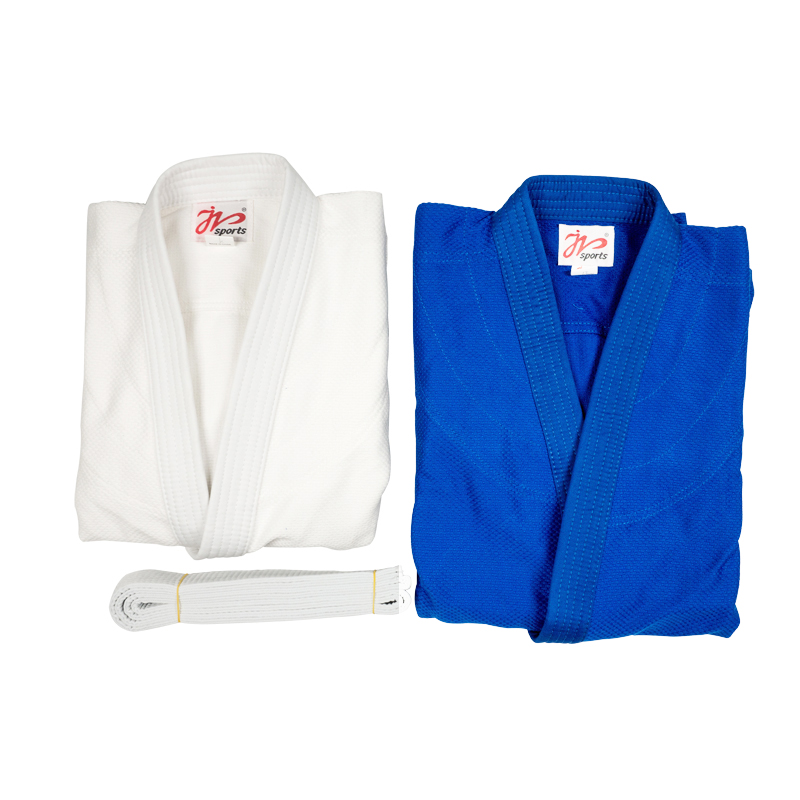 Judo IJF Diakui Profesional Gi Suit Bela Diri Sesuai Seragam Judo Pria Anak Wanita Tenun Tunggal Gi Judo Kimono Putih Biru