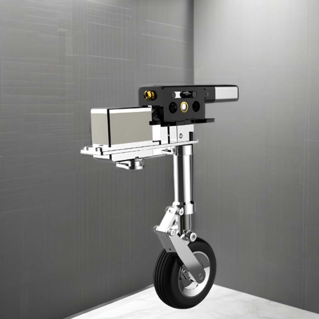 Trem de pouso elétrico de avião RC unissex 4-6kg 40-60E com nariz antivibração principal e rodas de alumínio sem servo para robôs