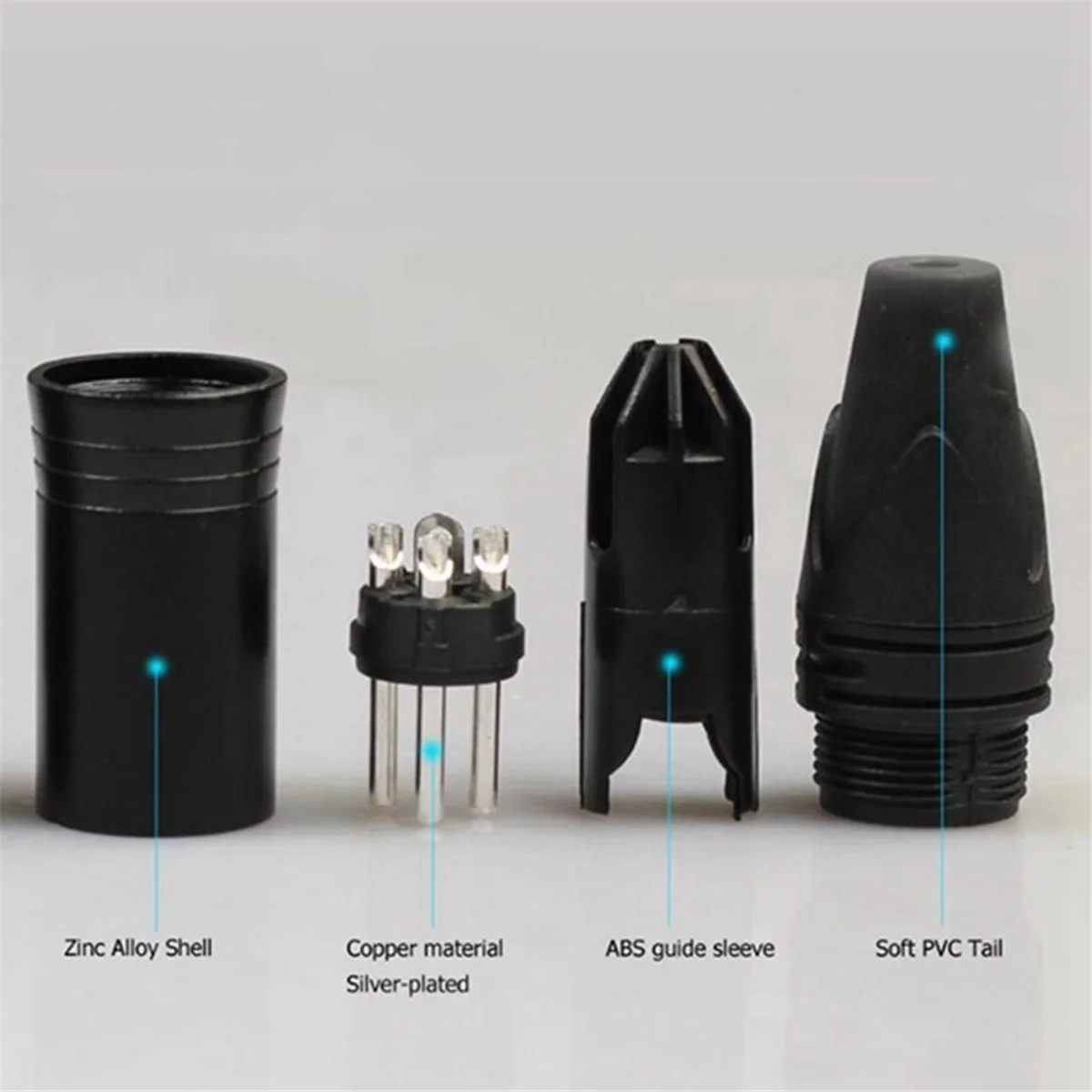 BABQ 10pcs DIY 3Pin XLR Adapter Socket XLR Aviation Connector Welding Head Microphone Cable Connector(Male)