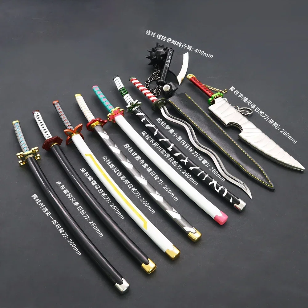 9 Chiếc Demon Slayer Thanh Kiếm Agatsuma Zenitsu Nichirin Lưỡi Dao Thanh Kiếm Katana Samurai Hoàng Gia Nhật Bản Thanh Katana Anime Vũ Khí Móc Khóa Đồ Chơi
