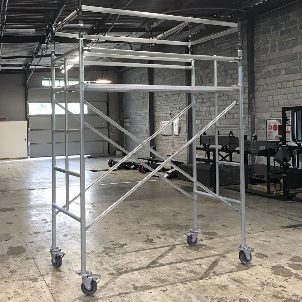 Леса в сочетании с лесами из оцинкованной стали и фасадными лесами. Качество отличного использования.