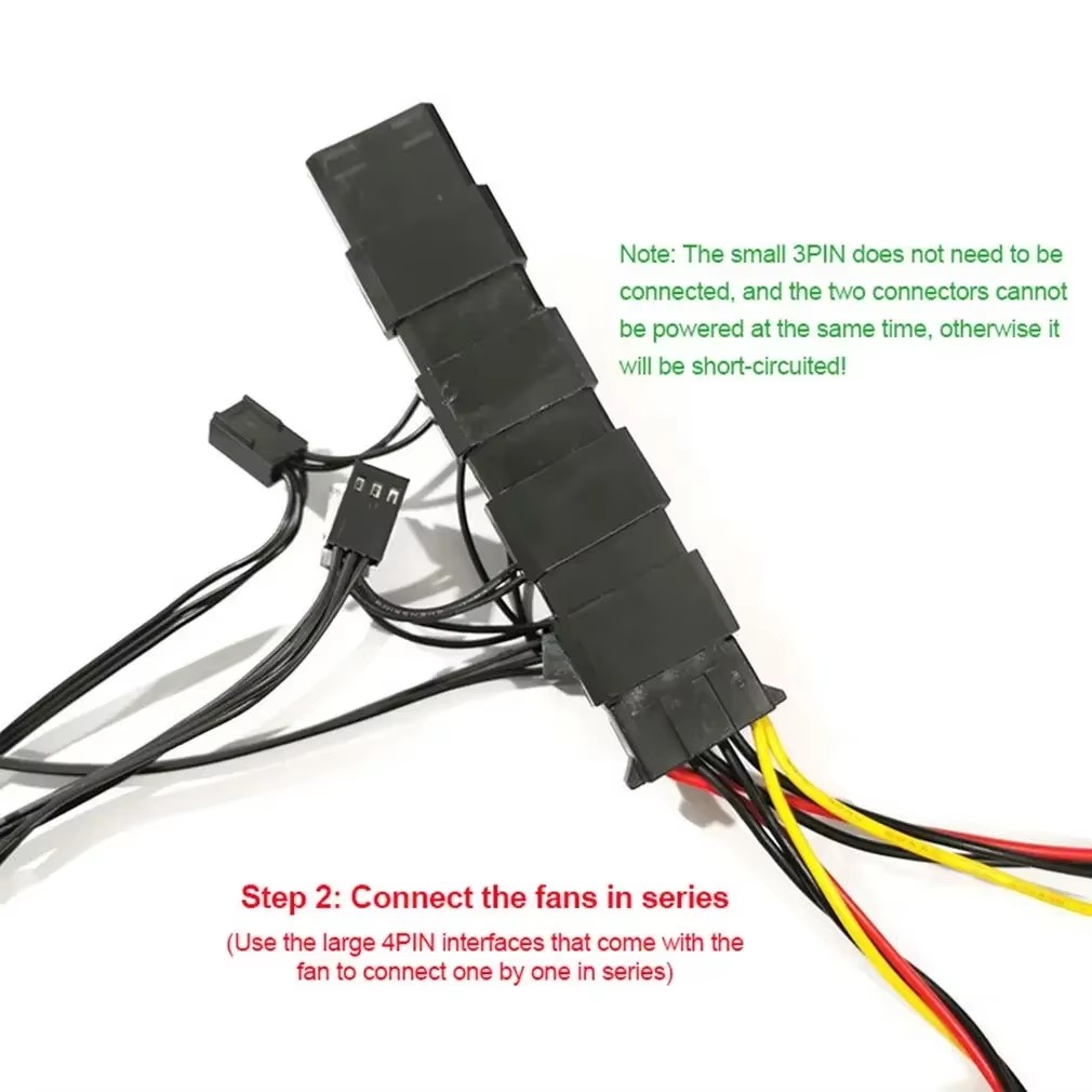 120 mm CPU-Kühlerlüfter, PC-Computergehäuselüfter, extrem leiser LED-Lüfter, 12 V DC, 3P, IDE, 4-poliger Kühler mit Anti-Vibrations-Gummi