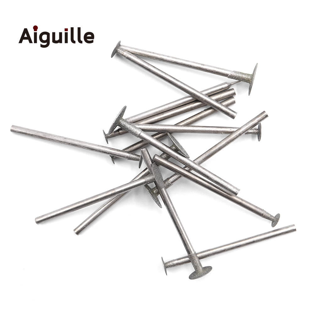 100pcs K-type Shank 2.35mm 120# Diamond Grinding Burr 0.5-10.0mm Teeth Grinding Bits Cutting Blades Diamond Grinding Burr