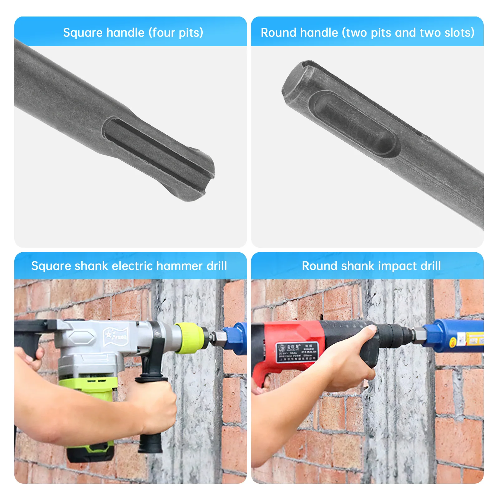 M22 Drill Adapter SDS Plus Diamond Core Bit Round Handle Connecting Rod for 13mm Electric Drill Converter