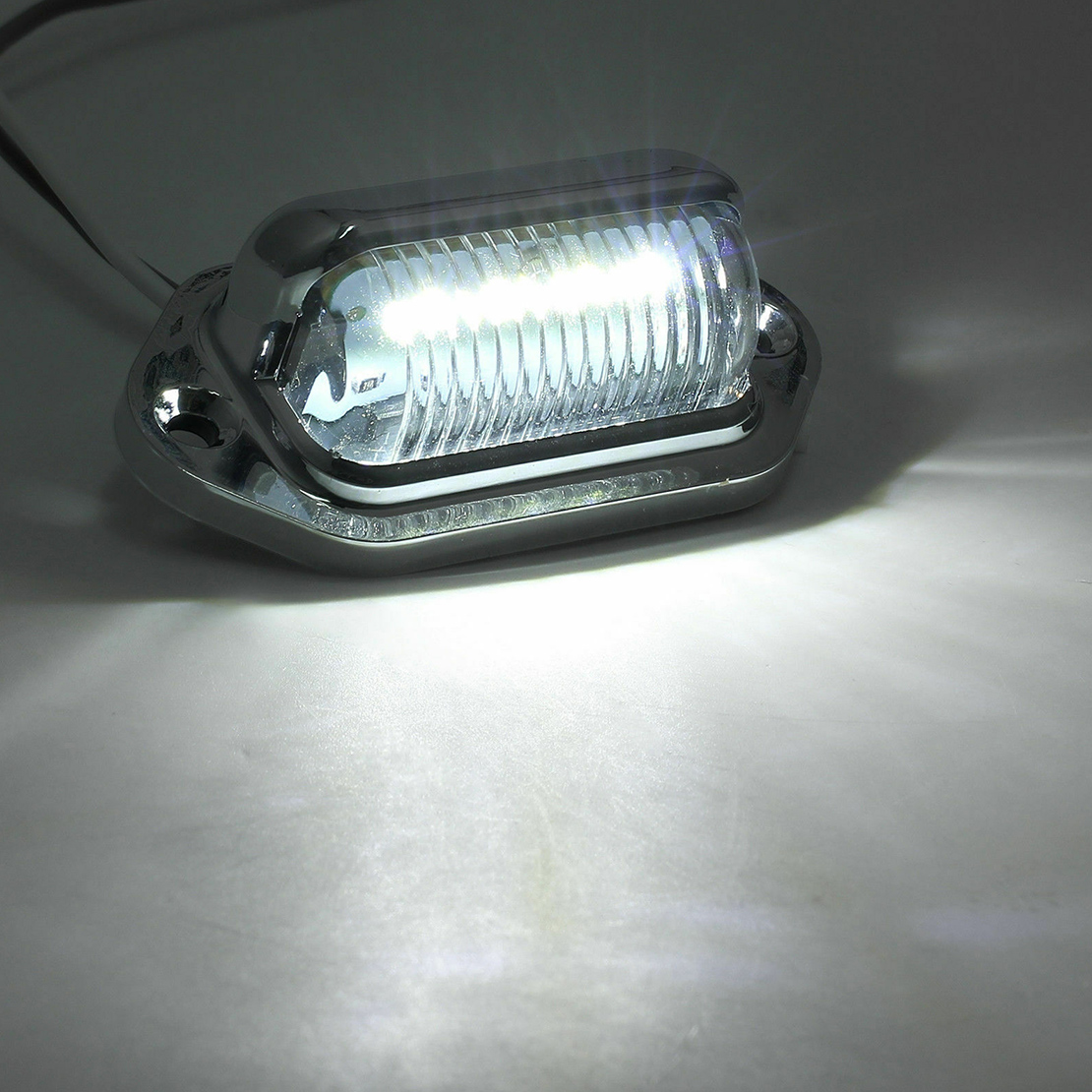 4 個防水 LED デッキ礼儀船尾トランサムナンバープレートライト車マリンボートトレーラーオートバイトラック 12V-24V