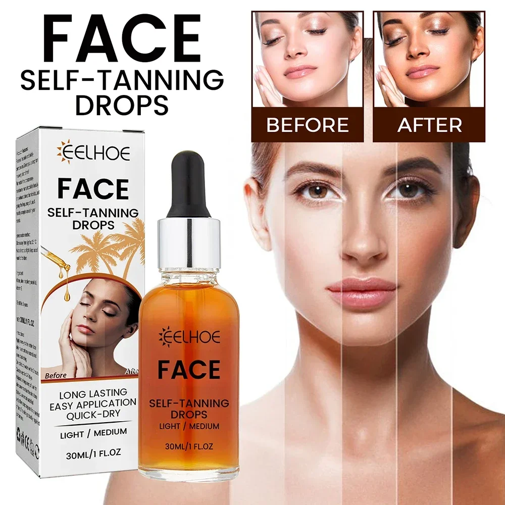 30ml 페이셜 블랙닝 에센스 패스트 생성 다크 내추럴 탄 안색 페이셜 셀프 태닝 세럼 일광욕 오일 리퀴드 세럼
