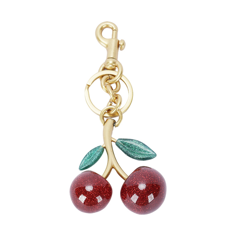 Lindo llavero de cereza para bolsos, colgante para bolso, Adorable fruta de cereza, llavero de moda, llavero de cereza roja vibrante, regalo para niñas