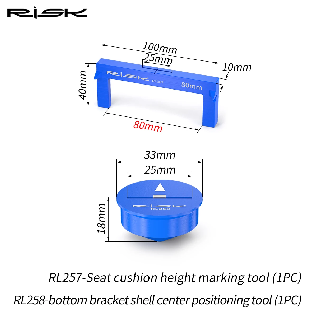RISK Bicycle Bike Seat Cushion Height Measuring Tool Fitting Measurement Gauge Saddle Tool