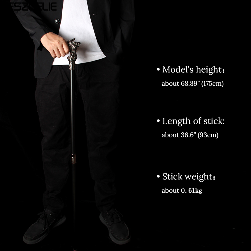 Dragon-Head Walking Stick Canes สำหรับชายตกแต่งเดิน Cane Man และผู้หญิงแฟชั่นที่ถอดออกได้เดิน Stick