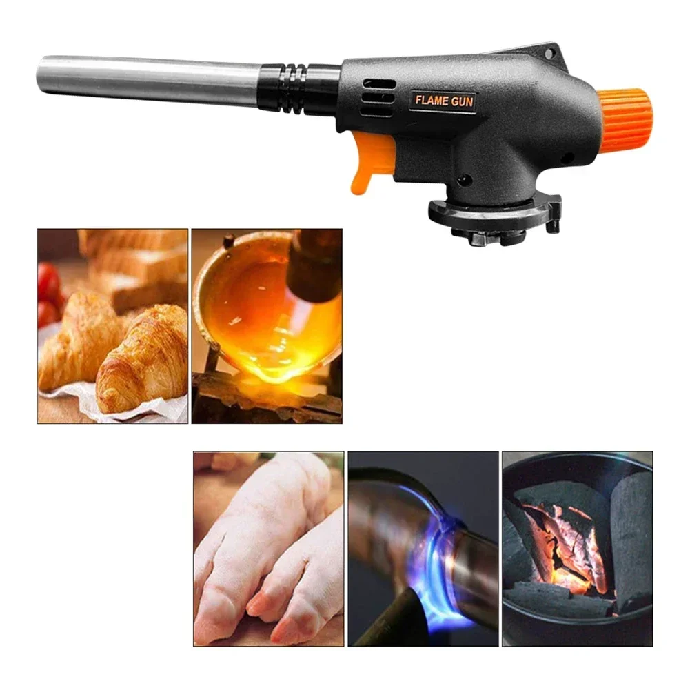 Welding Gas Burner Torch Ignition BBQ Cooking Camping Flamethrower Outdoor Tool
