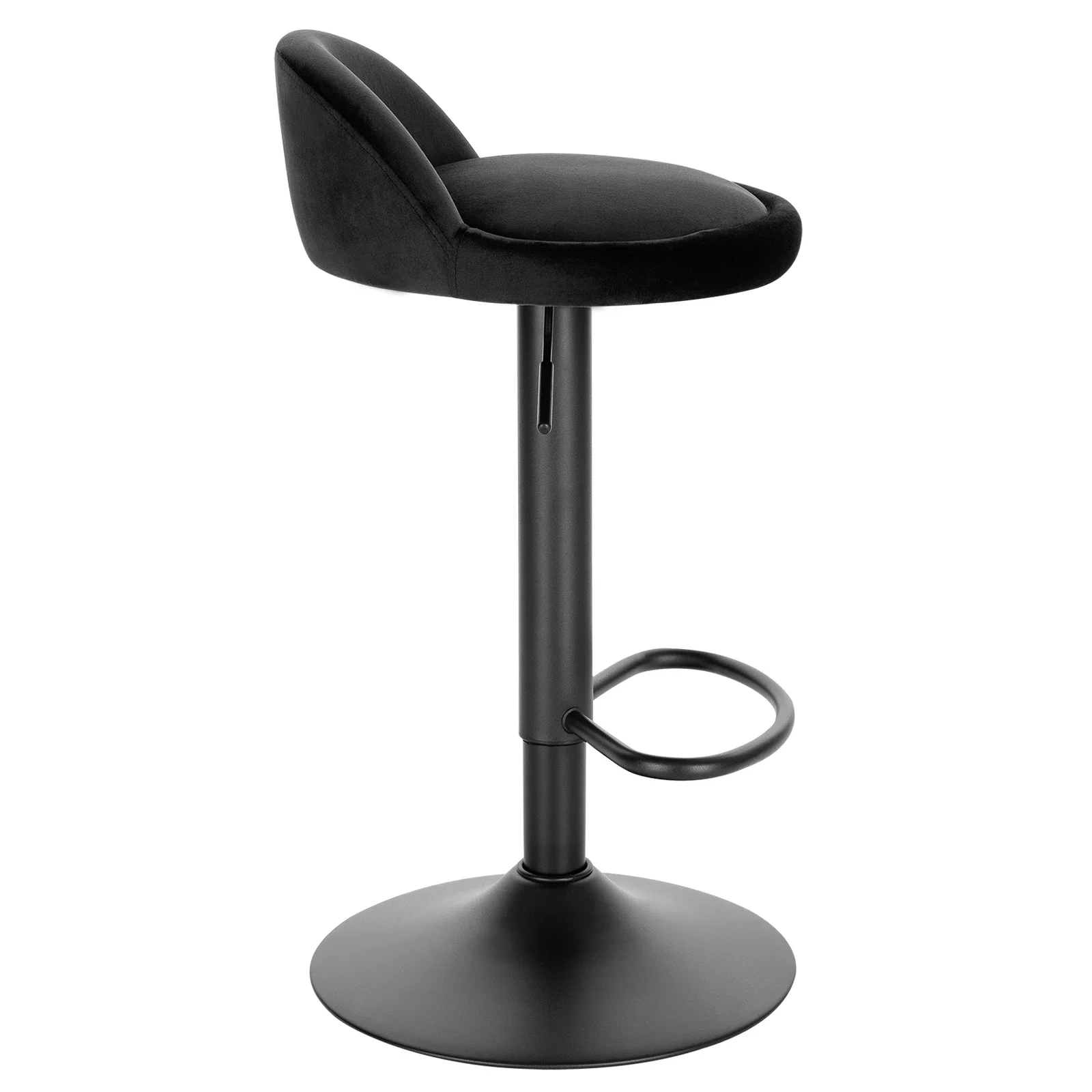 2PCs/Set Velvet Swivel Bar Chairs with Footrest Backrest  Height-Adjustable Bar Stool for Coffee Tea Kitchen Bar Home