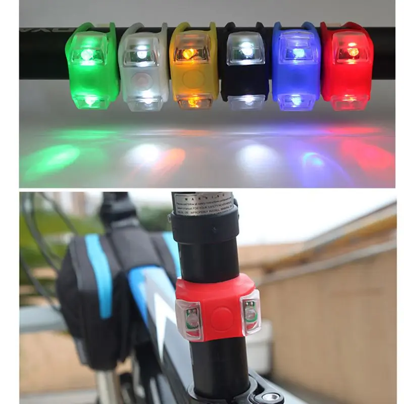 Lámpara LED silicona impermeable para cochecito bebé, luz 2 piezas con recordatorio para exteriores