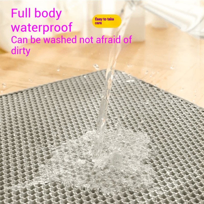 Kattenbakvullingsmat Anti-draagfilter Anti-spat Vuile wastafel Huisdier Dubbellaags Anti-urine toiletmat Gemakkelijk schoon te maken en antislip