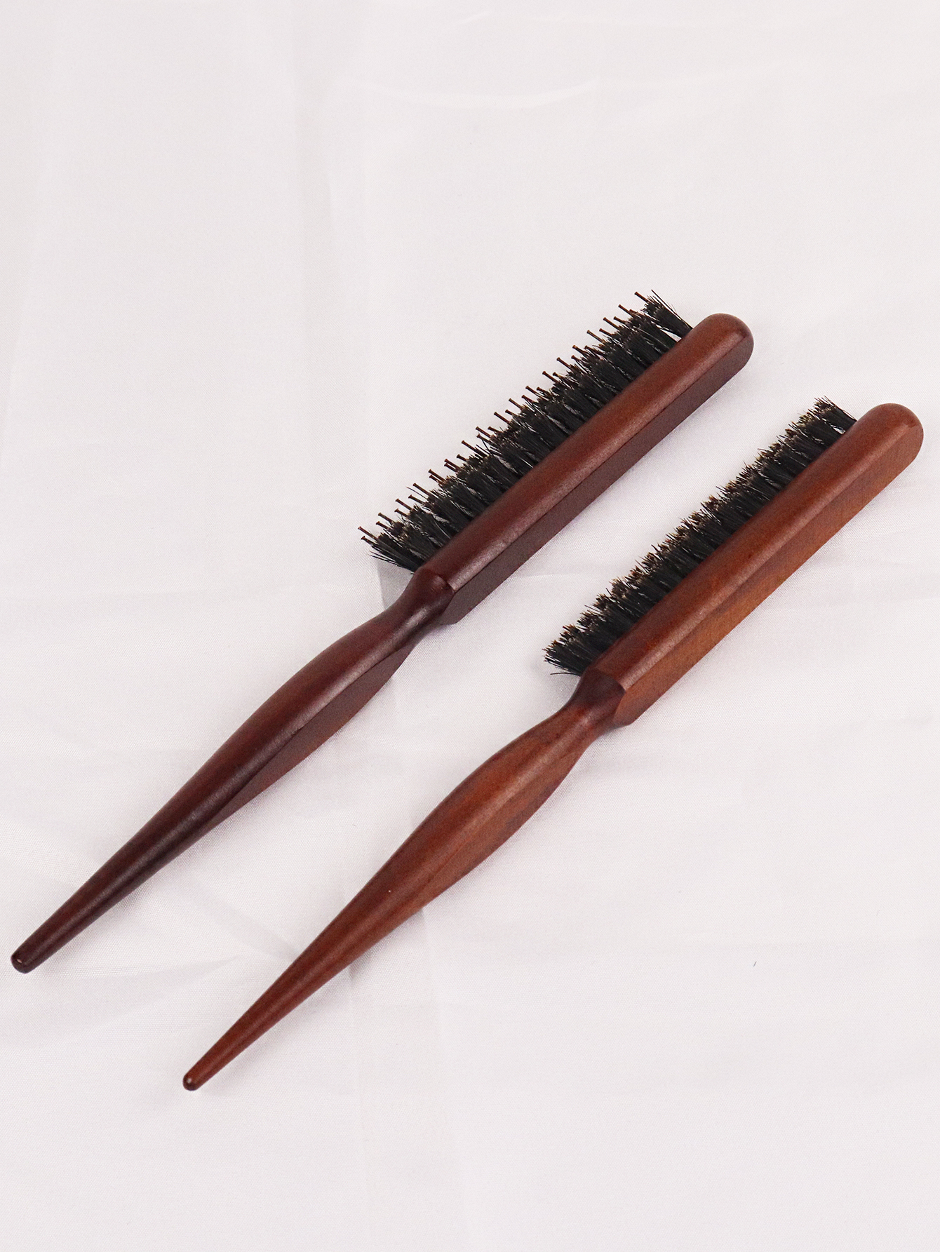 Pente profissional de linha fina, escova de cabelo com cabo de madeira fofo, pente de massagem para couro cabeludo, especial para perucas de cabelo real