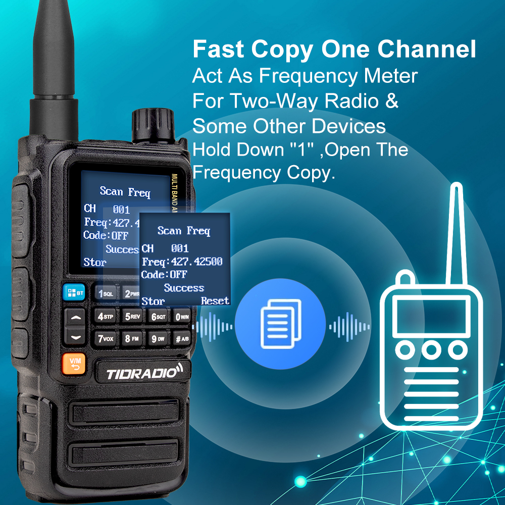 TIDRADIO H3 Plus Global Communications equipment Bluetooth Answerphone Air Band Long Range Wireless Programming Three Models