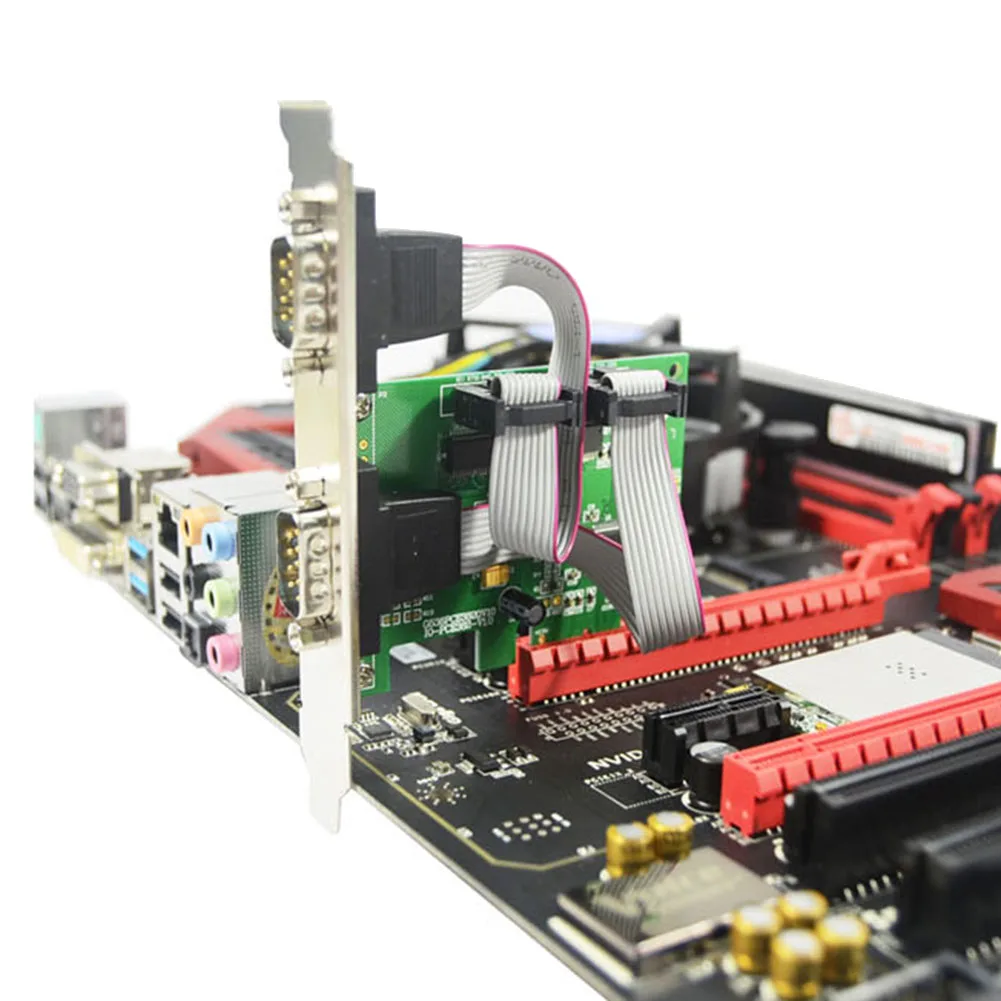 BABQ PCIE-4 직렬 포트 카드 산업용 등급 COM 포트 RS232 신호 1 핀/9 핀 전원 공급 장치 DB9 핀 Wch384 칩셋