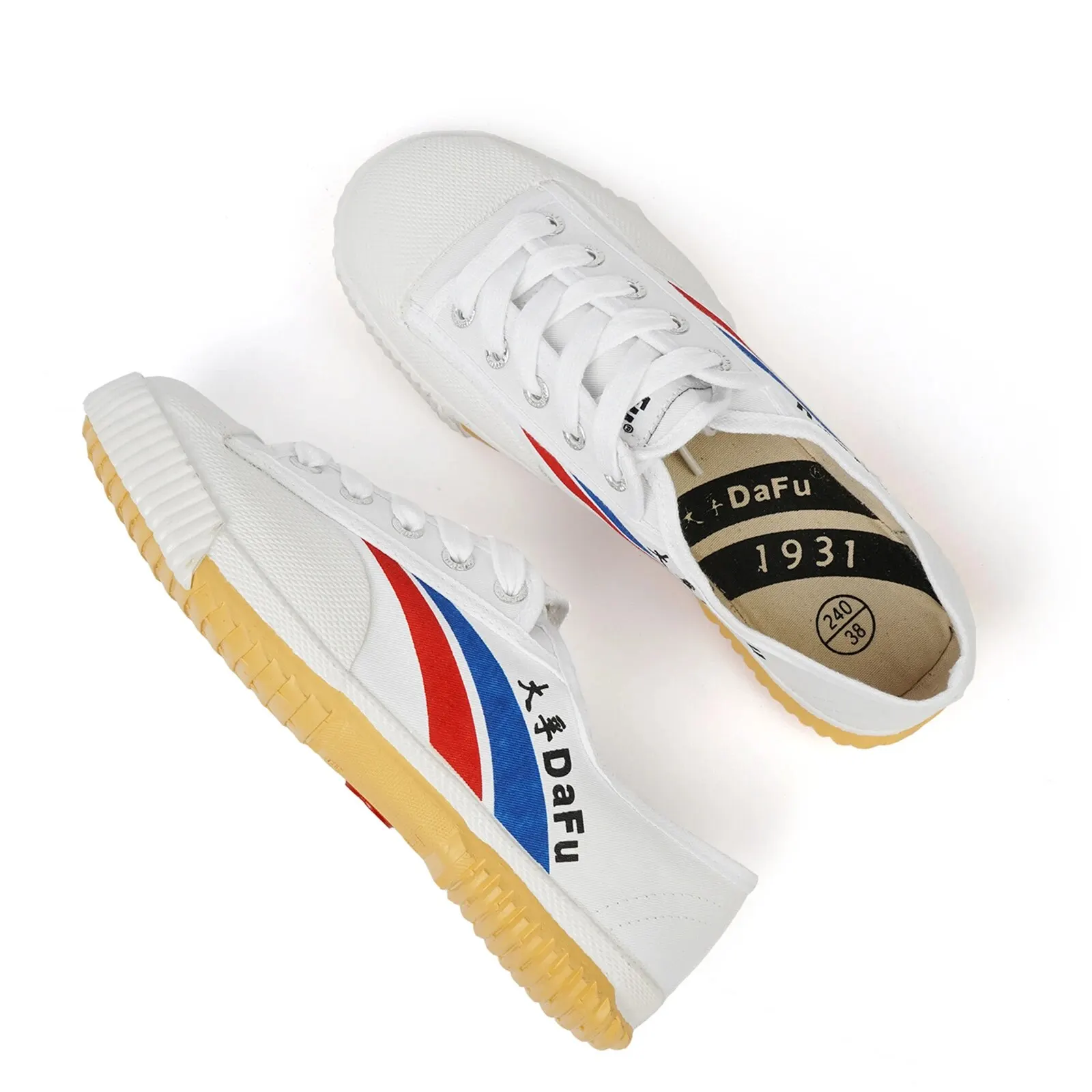 Sapatos de treinamento clássico original Dafu-Kungfu, tênis de artes marciais, branco, 3002