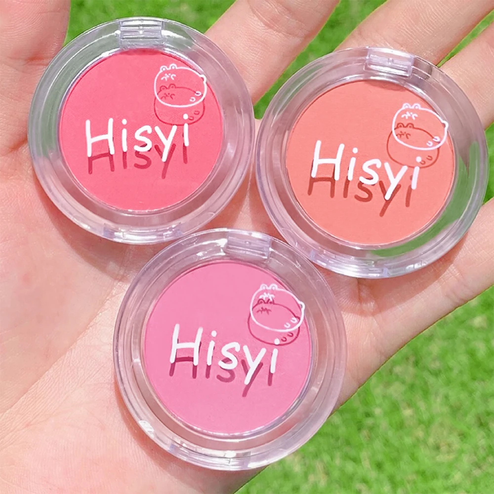 HISYI 모노크롬 블러쉬 화이트닝 매트 화장품 활력 소녀 누드 메이크업 내추럴 스머지 모노크롬 블러쉬 플레이트