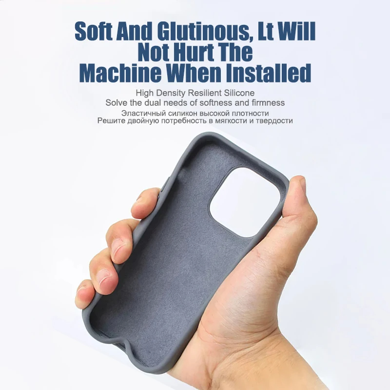 Funda de silicona líquida Original para iPhone 15 13 14 12 11 16 Pro Max, funda para iPhone 16 15 Plus, funda a prueba de golpes, accesorios para teléfono