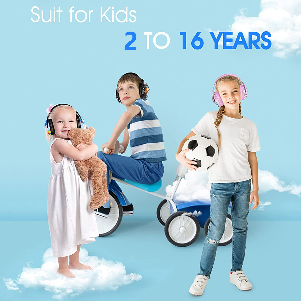 HOCAZOR-orejeras de reducción de ruido para niños, protección de seguridad, protectores auditivos para niños pequeños, NRR 22dB