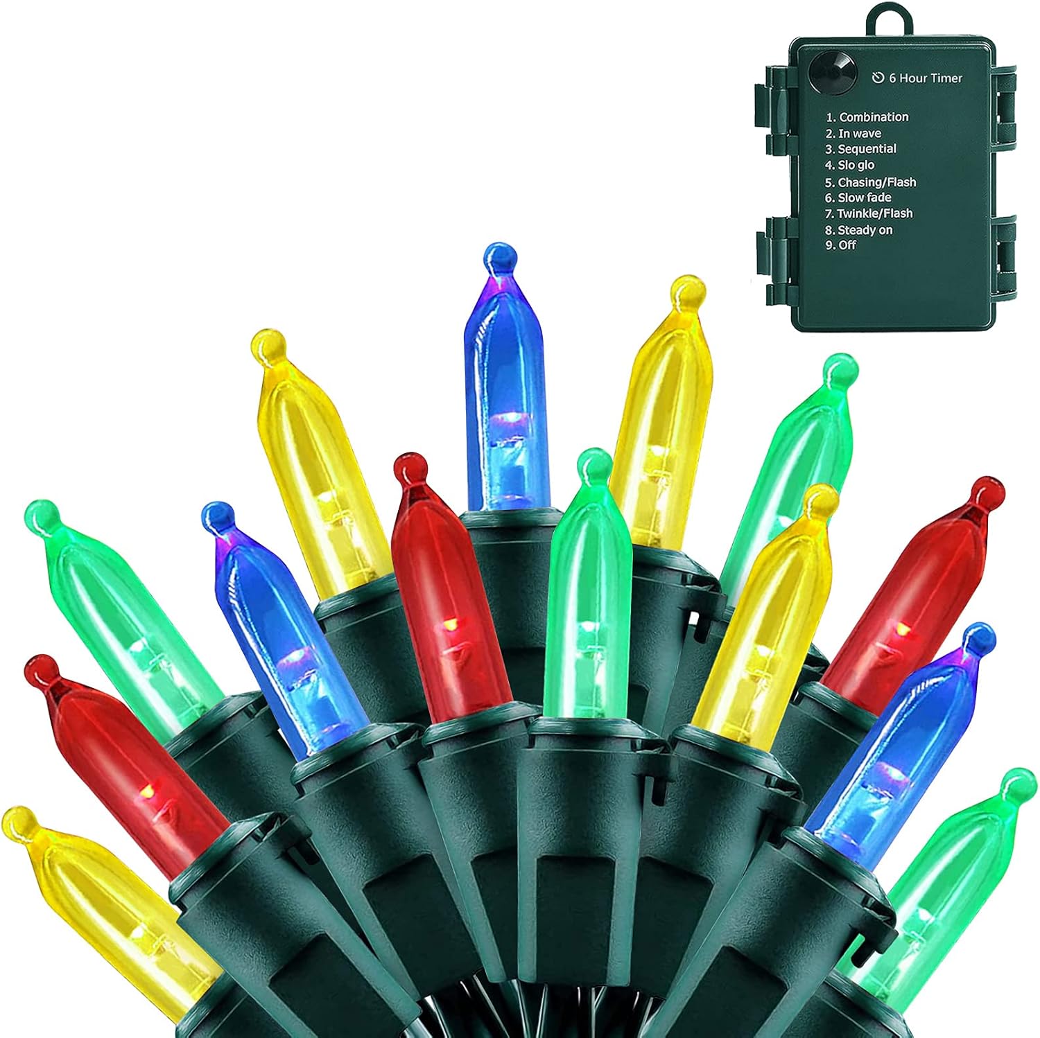 Mini-Glühbirne, Lichterkette, batteriebetrieben, Weihnachtsbaum, Lichterkette, für Zuhause, Badezimmer, Garten, Terrasse, Dekor, Girlandenlicht