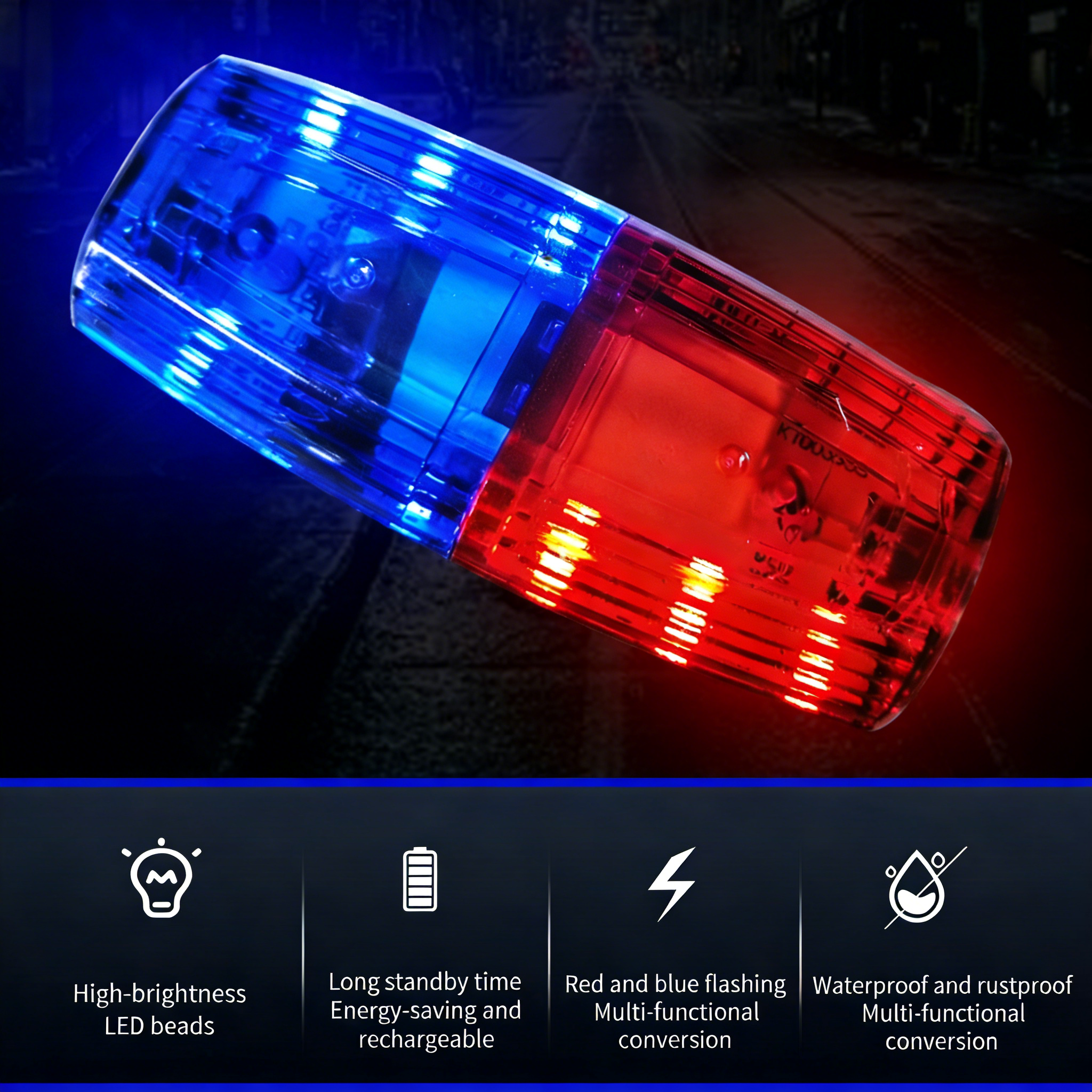 Police Shoulder Clip Light Sanitation Worker Safety Patrol Alarm Flash Signal Strobe Lamp Red Blue LED Shoulder Warning Light