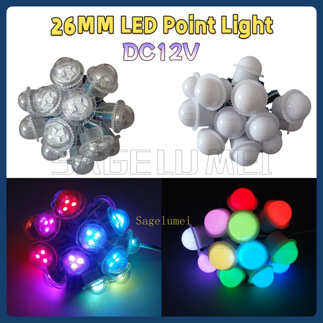 10PCS 20PCS 26mm IP67 WS2811 LED Modul 3Punkt Licht SMD5050 Transparente Shell RGB Chips IP68 für KTV decor Vergnügungspark DC12V
