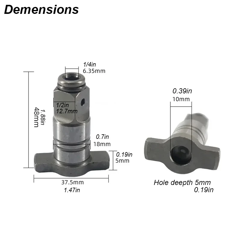 ประแจกระแทกไฟฟ้า2in1อะแดปเตอร์ตัวแปลงเพลาขับสิ่งที่แนบมา1/2ซ็อกเก็ตสี่เหลี่ยมเพื่อ1/4ชิ้นส่วนเครื่องมือทางไฟฟ้าหกเหลี่ยม