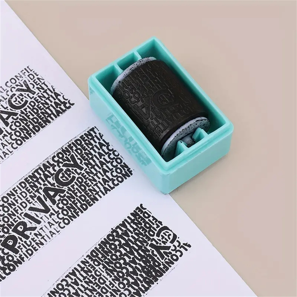 Carimbo de confidencialidade com escudo de privacidade final de 2 peças – Design à prova de manchas de alta segurança para vedação de documentos, mantém informações