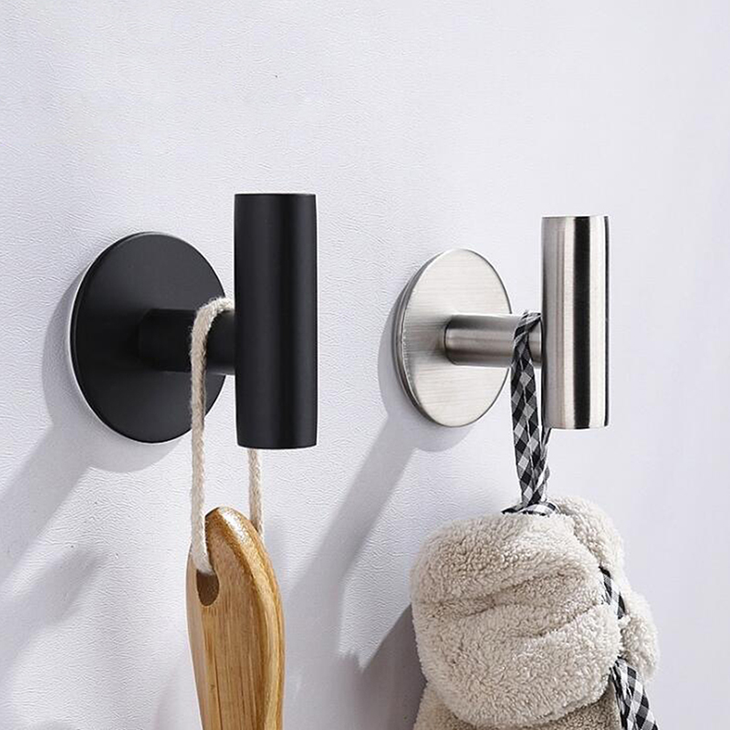 1 Chiếc Đồng Hồ Thép Không Gỉ Bạc Phòng Tắm Phần Cứng Bộ Giá Treo Khăn Hộp Đựng Giấy Vệ Sinh Khăn Móc Phụ Kiện Phòng Tắm