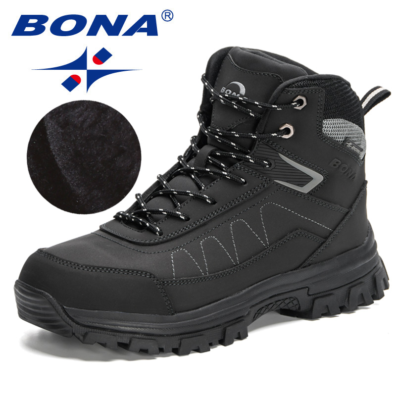 BONA ใหม่มาถึงรองเท้าเดินป่ากลางแจ้งผู้ชายฤดูหนาวรองเท้าปีนเขารองเท้า Man Mountain กีฬารองเท้า Masculino อินเทรนด์ fre