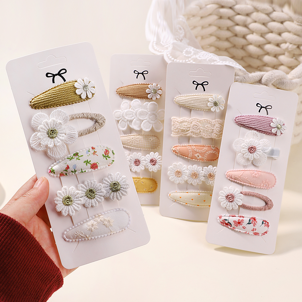 4 pçs/lote estilo fresco bb grampos de cabelo para bebê menina doce margarida flor barrette crianças boutique hairgrips acessórios para o cabelo conjunto