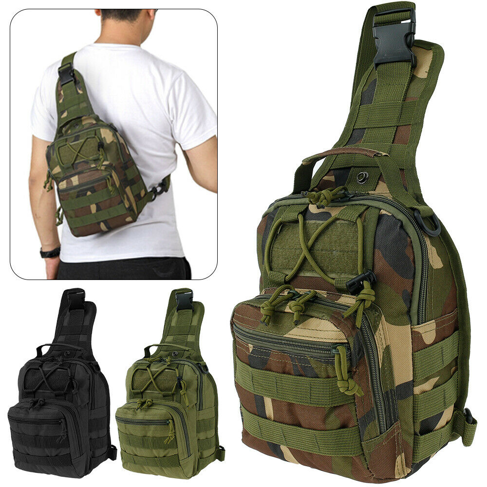 Männer Brust Tasche Taktische Schulter Rucksack Crossbody Fanny Pack Outdoor Wasserdicht Militär Sport Bag'Phone Tasche Handtasche
