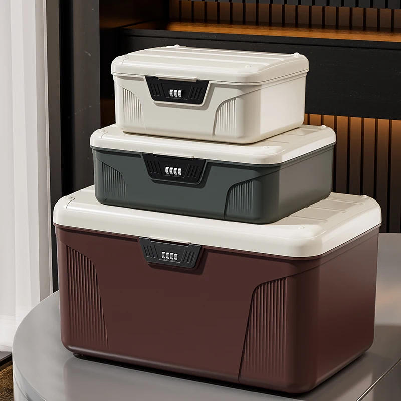 Caja de seguridad con bloqueo de contraseña Digital, caja organizadora portátil para pasaporte y medicina, caja de almacenamiento de seguridad para privacidad de joyería en efectivo para el hogar