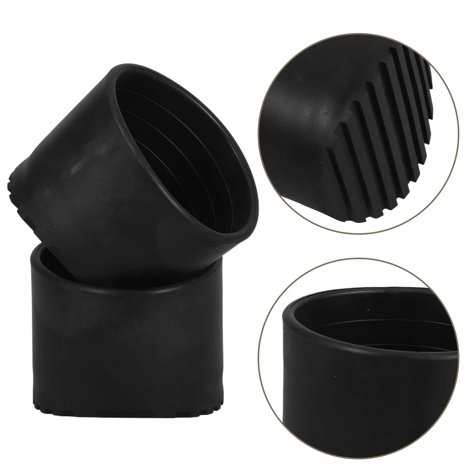 2pcs Ladder Foot Cover Universal Round Non Slip Replacement Caps for Telescopic Folding Ladders Anti Skid Stabilizer Durable