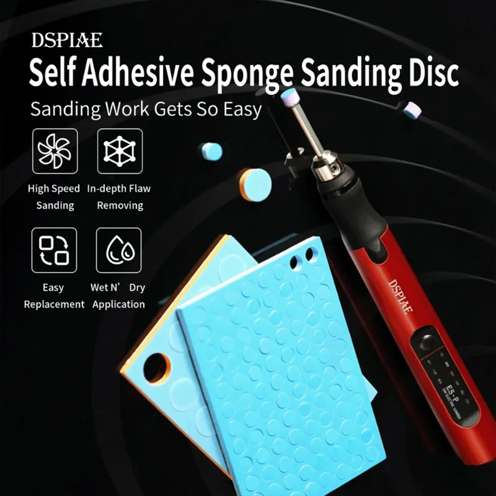 DSPIAE ES-P ponceuse stylo éponge disque de ponçage rond pré-coupé papier de verre abrasif utilisé avec stylo d'affûtage électrique Portable 4.2V 10W