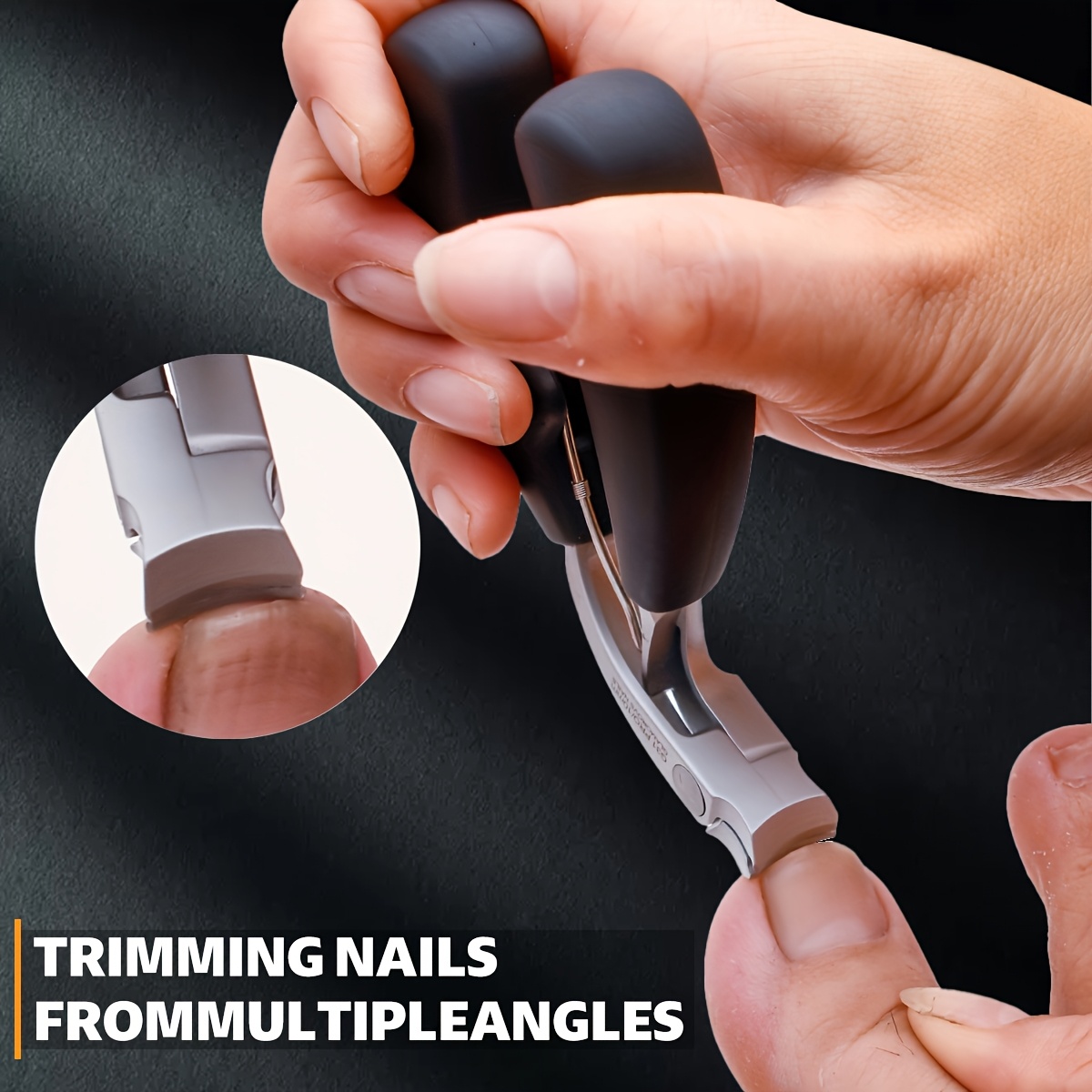 Professional Grade Concave Stainless Steel Nail Clippers for Thick Nails and Ingrown Toenails Sharp Curved Blade for Easy Trimmi