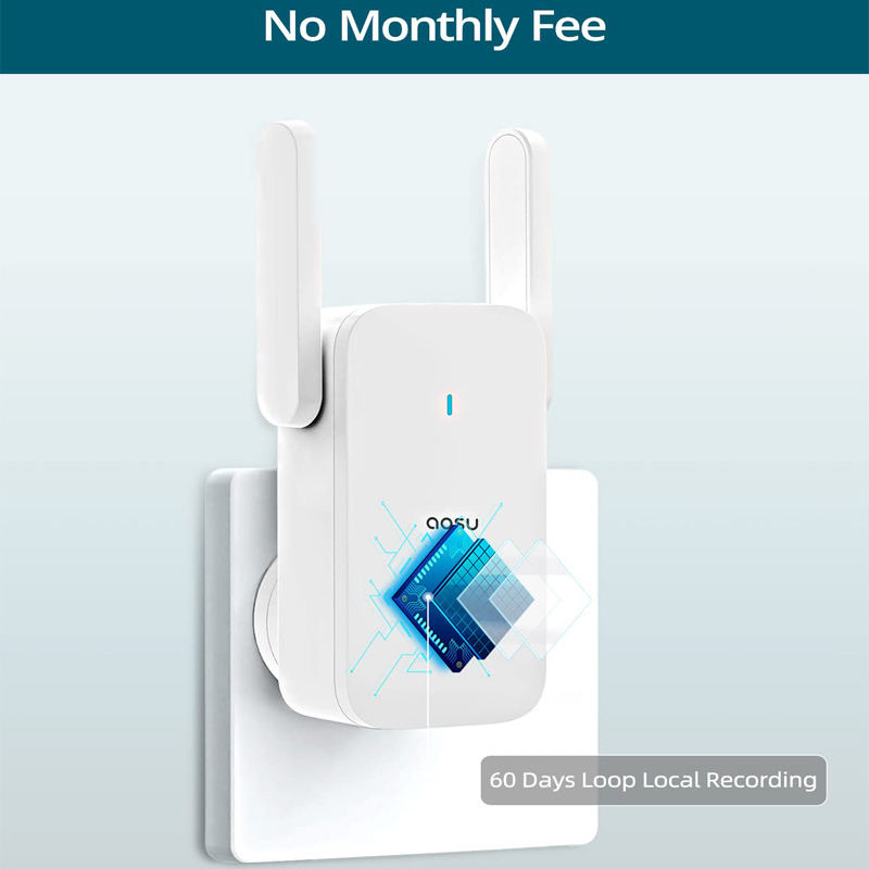 AOSU 5MP Ultra HD 2.4/5G WiFi vidéo sonnette caméra extérieure PIR détection de mouvement Audio bidirectionnel sans fil sonnette de porte Support Alex