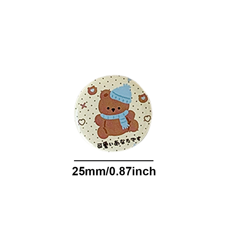 6pcs/Set Ins Style Four-Leaf Clover 25mm Mini Small Badage Antique Brooch Decoration Badge Girl Hand Account Badage Suit