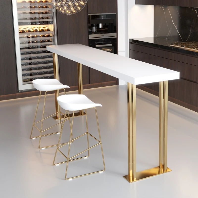 Nordic Stil Licht Luxus Bar Tische Massivholz Schlanke Gegen Die Wand Kaffee Shop Inländischen Bar Tische Seite Möbel Mesa FYBT