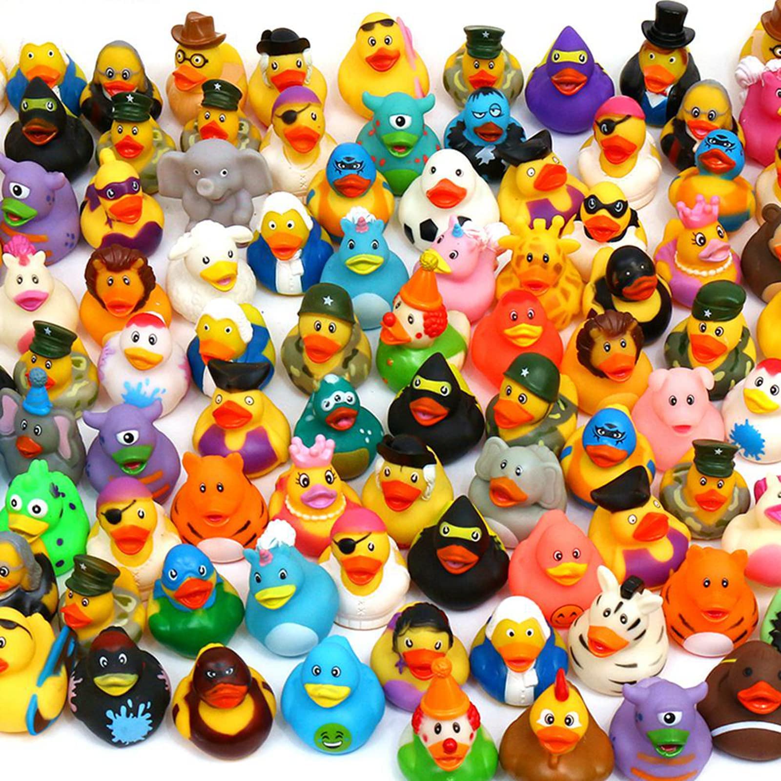 5-100PCS Rubber Duck for Jeeps Toy Assortment - Bulk Floater Duck for Jeep Ducking  Party Favors
