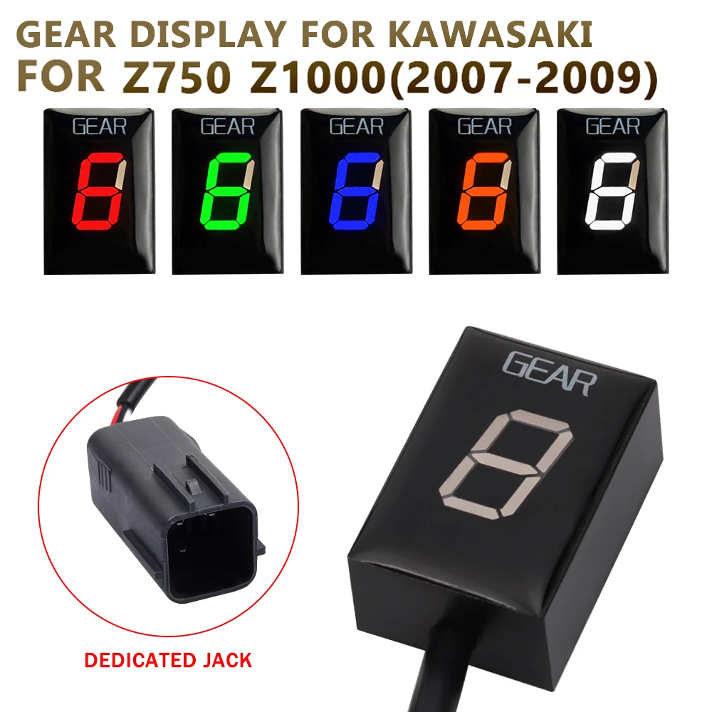 Cho Kawasaki Z750 Z1000 Z-750 Z-1000 2007 2008 2009 Xe Máy Gear Báo Tốc Độ Màn Hình Hiển Thị Kỹ Thuật Số Đồng Hồ Đo Ecu Cắm Phụ Kiện