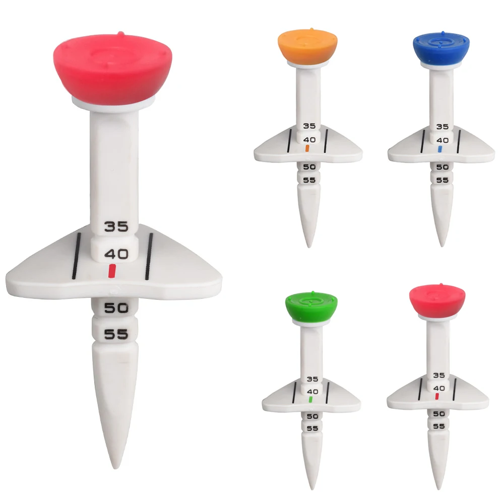Accessori per allenamento per tee da golf ad altezza regolabile da 4 pezzi 33-55 mm