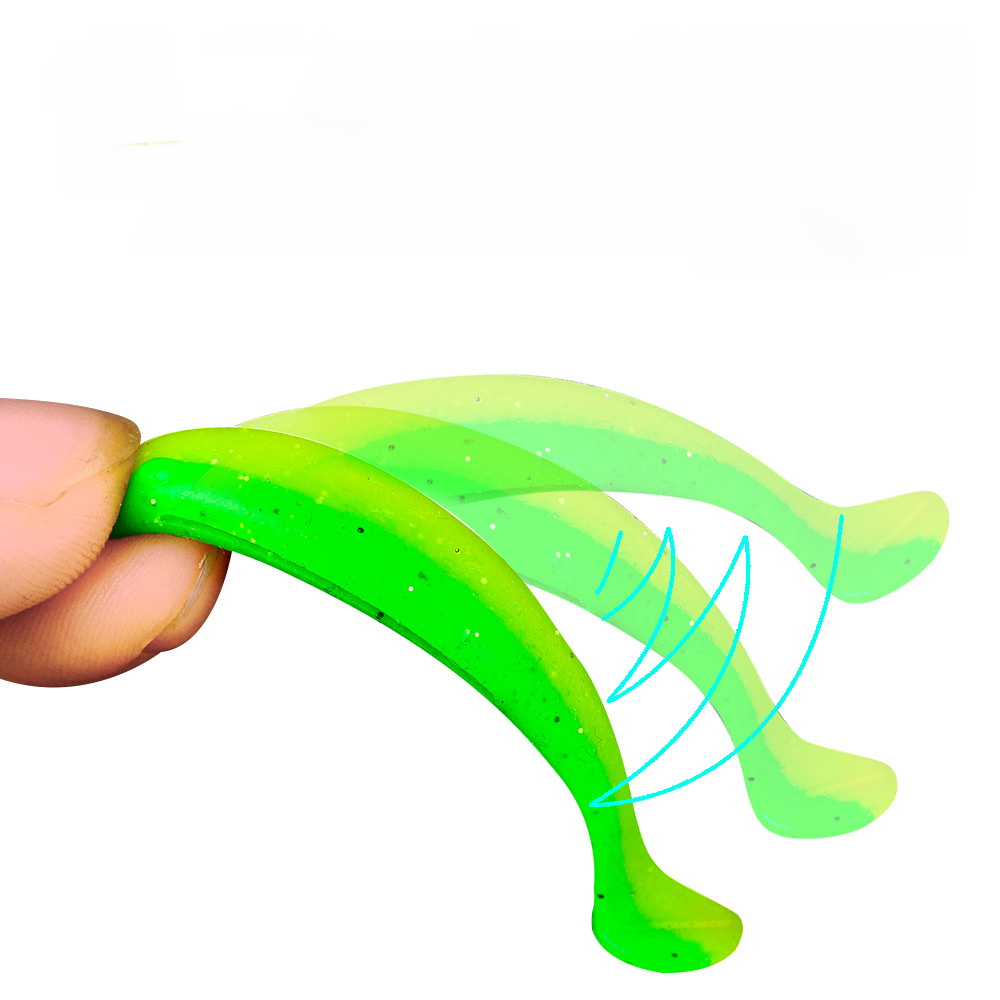 Fishing Lure 55mm 70mm 90mm T Tail Worm Soft Bait Jigging Wobblers Tackle Bass Pike Artificial Silicone Swimbait