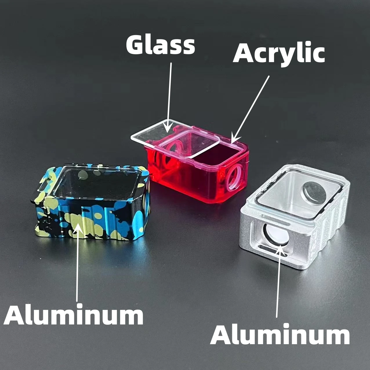 Acessórios de tanque de substituição de alumínio/acrílico de alta qualidade PRC Pro-Ro B-oRo com placa de cobertura de vidro modelagem multi geométrica