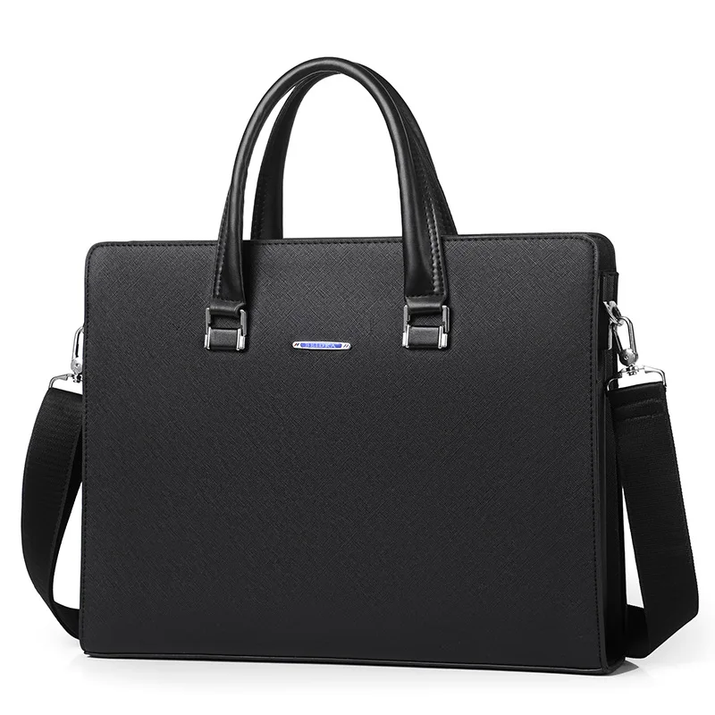 New Fashion Computer Bag Briefcase Bag High-Quality PU Leather Handbag Men's Horizontal Handbag Casual Shoulder Messenger Bag