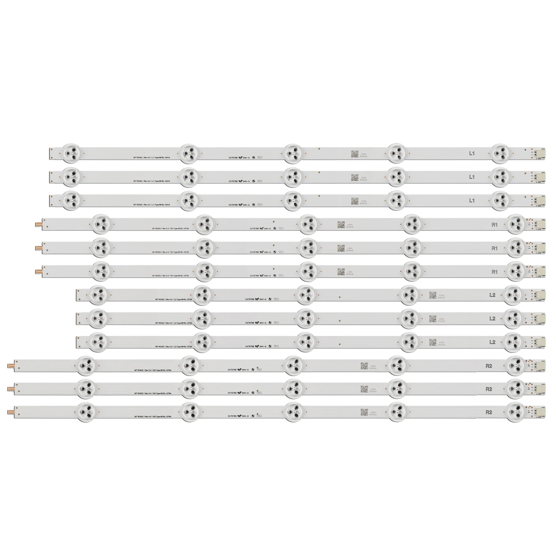 12PCS Led-hintergrundbeleuchtung Streifen 50 zoll TV 50LA621S 50LA621V 50LA616V 50LN570S 50LN575S 50LN575V 50LN575R 50LN5100 50LN5700 50LN 50LA