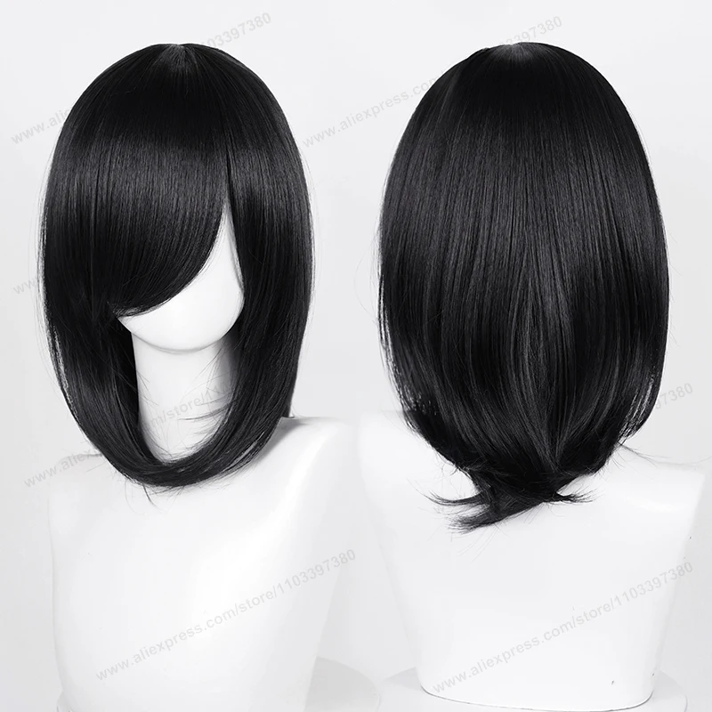 อะนิเมะ 40 ซม.Medium Basic สังเคราะห์บางสีบลอนด์คอสเพลย์วิกผมสีดําสีขาวสีแดงสีชมพูสีเขียวสีน้ําตาลทองสีฟ้าผู้หญิงทนความร้อนผม
